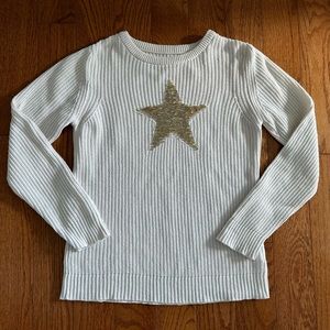 Cotton mix sweater w sequin star